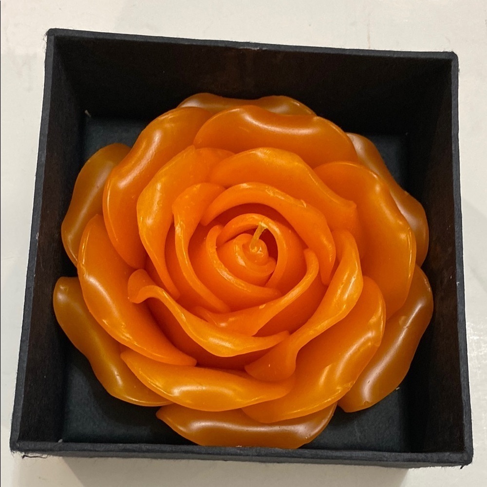 Orange Rose Candle 5.5x2.5'